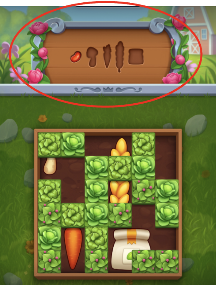 Instructions showing the Jardin Caché item progress bar and grid.png