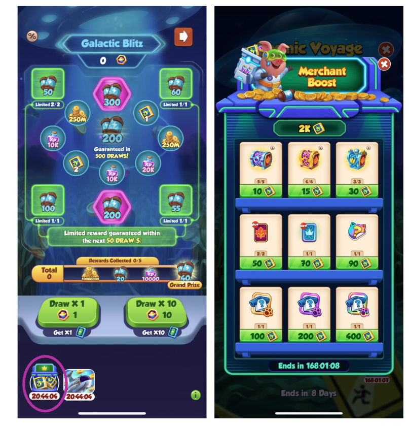 Merchant Boost badge and shop