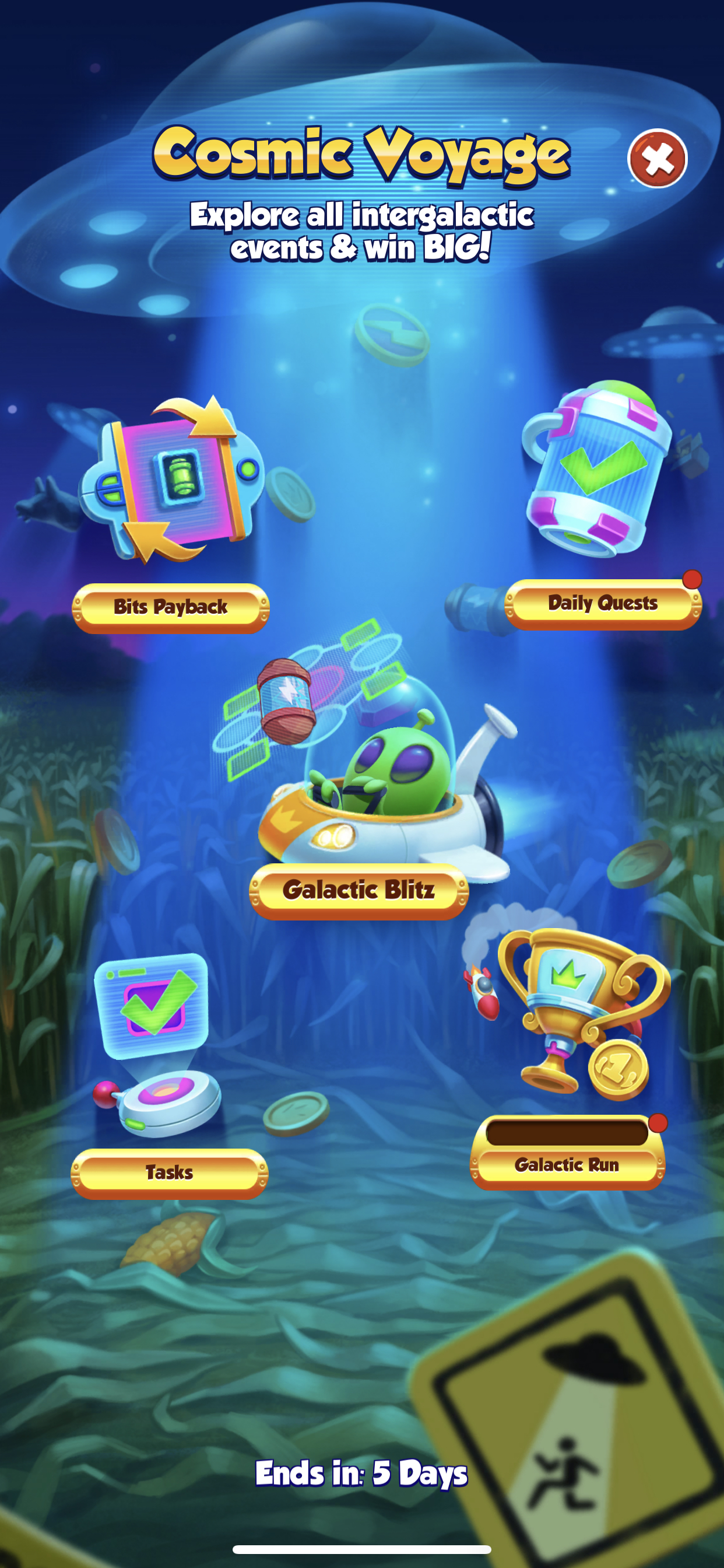 Cosmic Voyage main screen