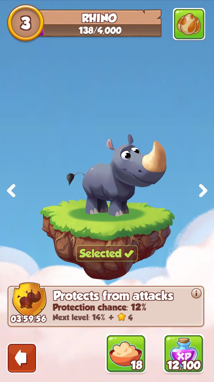 rhino protection in coin master